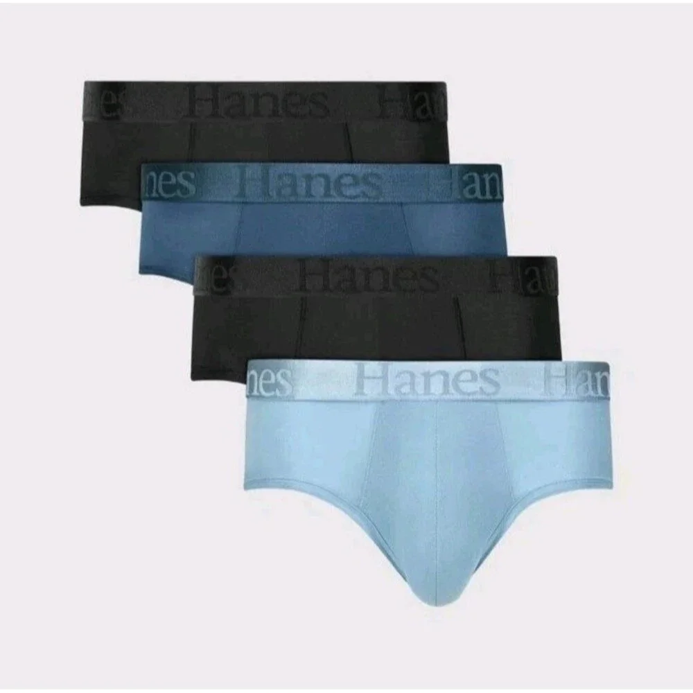 Hanes Originals Supersoft Bamboo Viscose Briefs 4-Pack Men's Large NWT